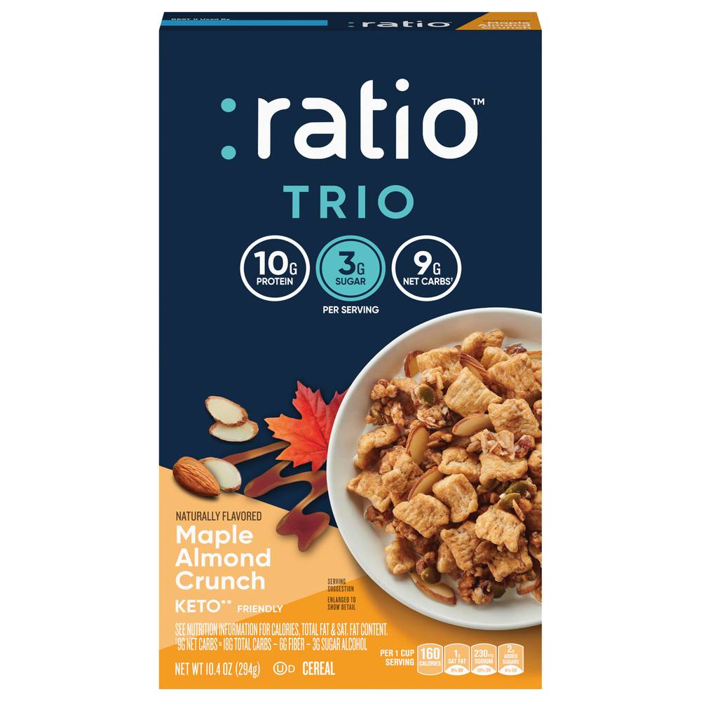 Ratio Keto Friendly Maple Almond Crunch Cereal