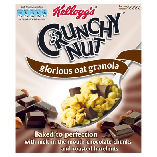 Kellogg's Hazelnut- Chocolate, Crunchy Nut Glorious Oat Granola (380g)