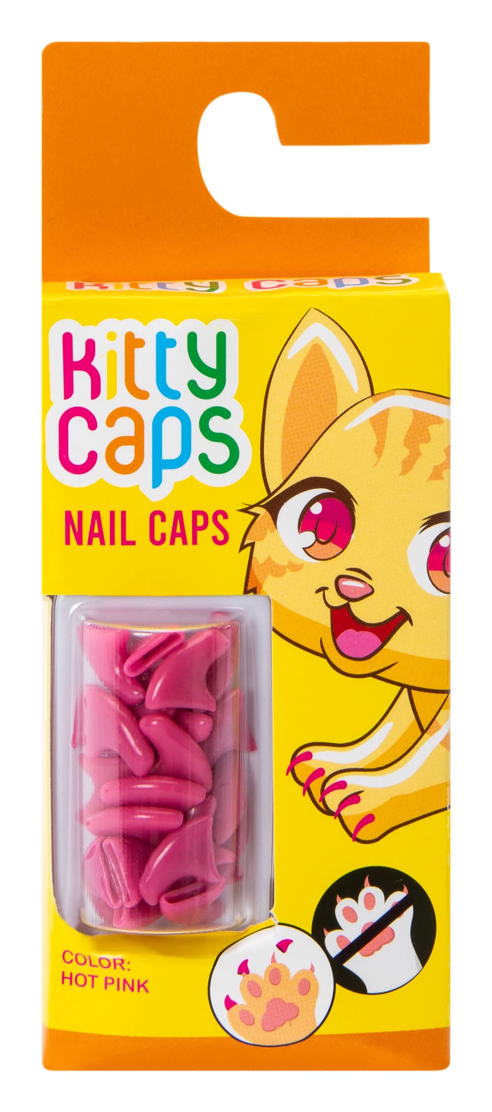 Kitty Caps Pink Nail Caps 24-Count - Large