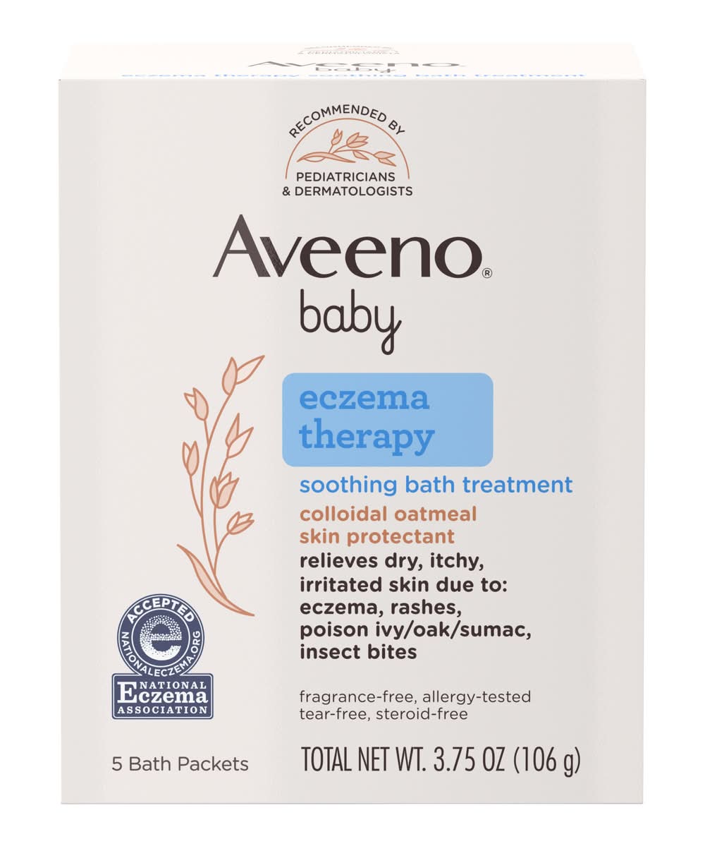 Aveeno Eczema Therapy Soothing Baby Bath Packets (3.75 oz, 5 ct)