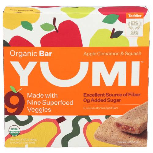 Yumi's Organic Superfood Veggie Bars (apple-cinnamon-squash)