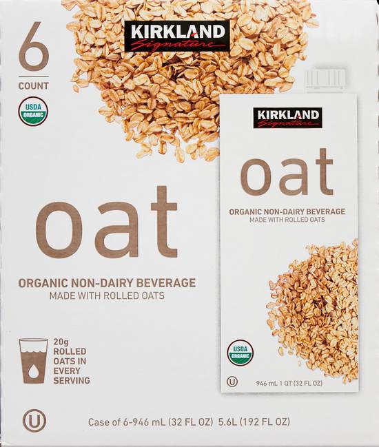 Kirkland Signature Organic Non Dairy Oat Milk Beverage (6 pack, 32 fl oz)