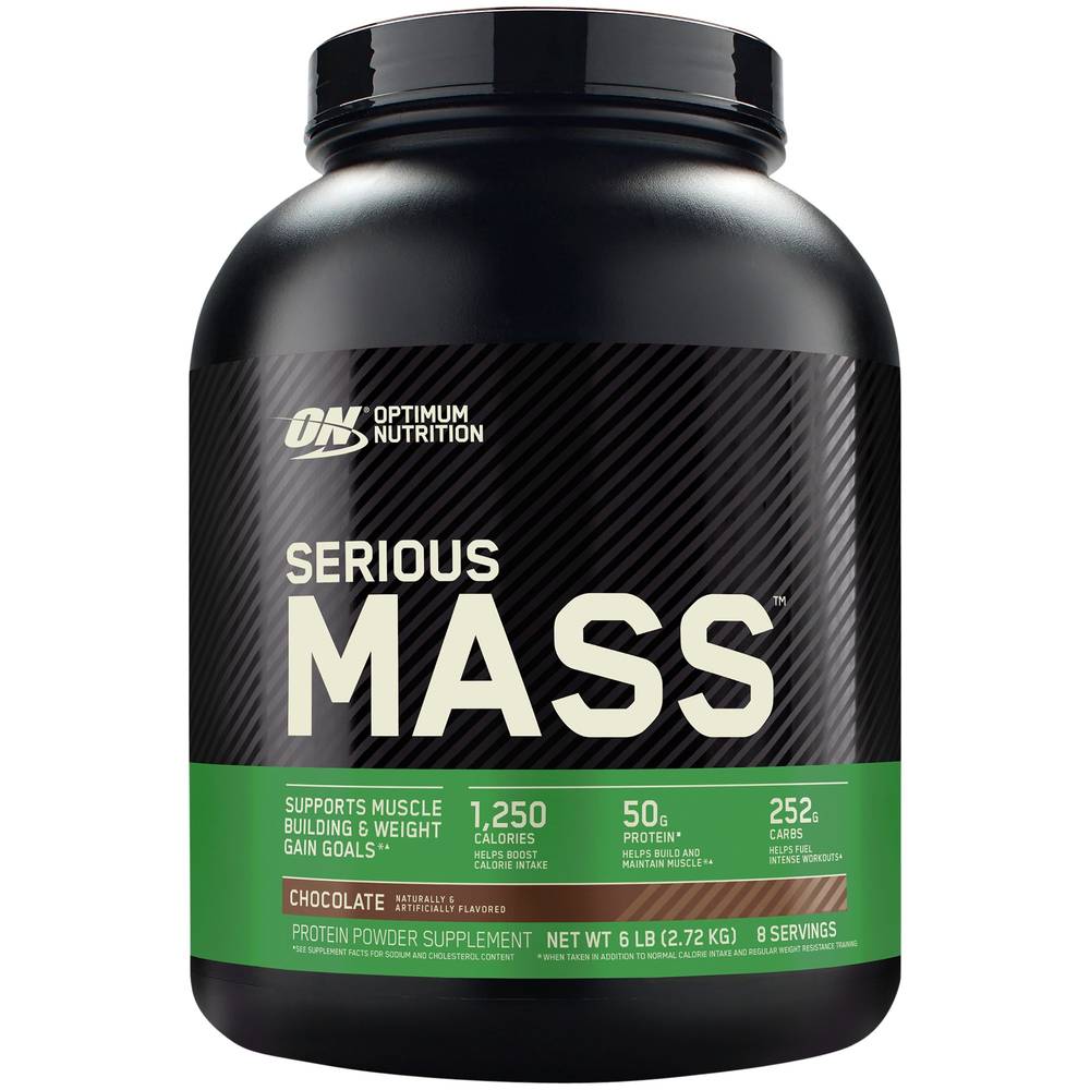 Optimum Nutrition Serious Mass Protein Powder, Chocolate (6 lbs)