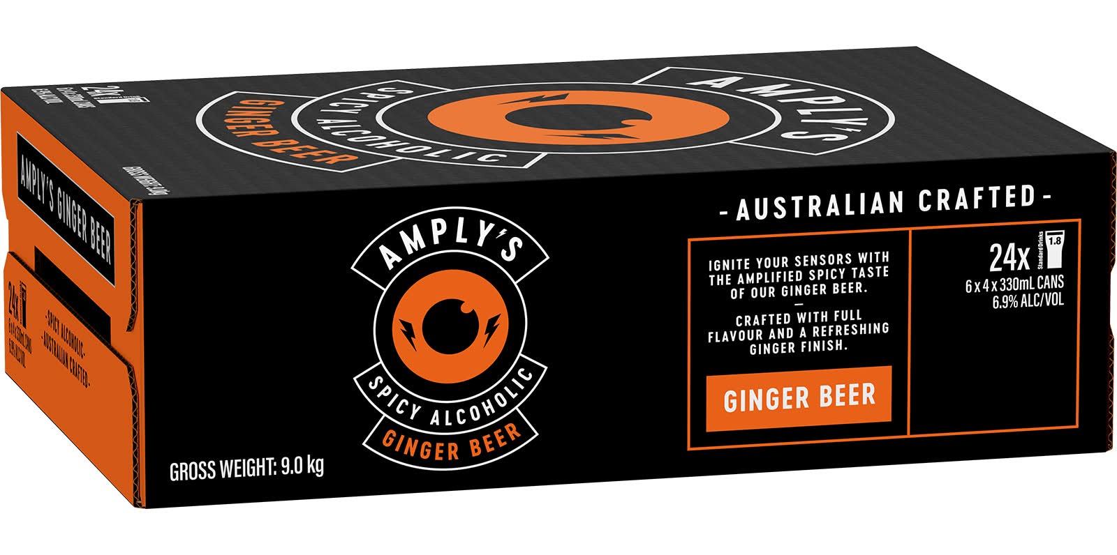 Amplys Ginger Beer Cans 24x330ml