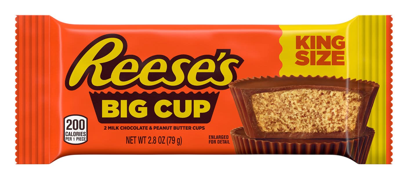 Reese's Big Cup Milk Chocolate & Peanut Butter Candy pack (2.8 oz, 2 ct)