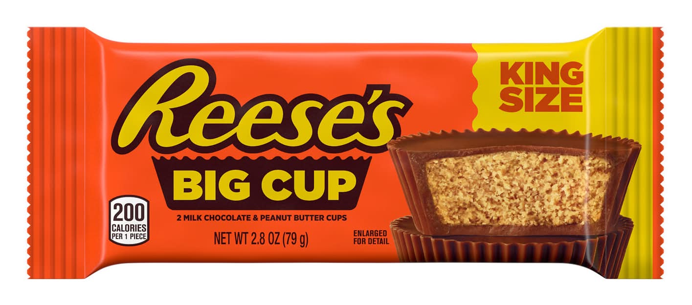 Reese's Big Cup Candy, Mil Chocolate & Peanut Butter (2.8 oz, 2 ct)