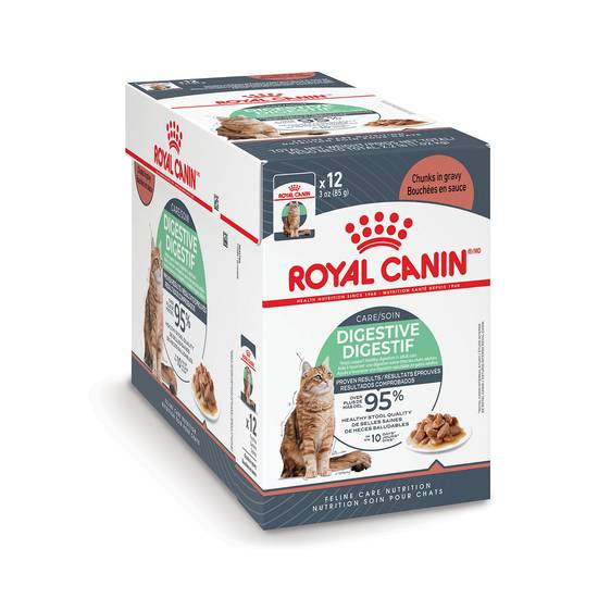 Royal Canin Feline Care Nutrition Digestive Care Adult Cat Chunks in Gravy Food (12 ct )