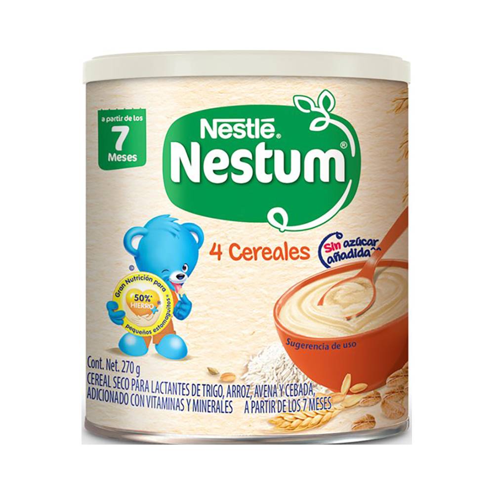 Nestum cereal infantil 4 cereales fase 2 (bote 270 g)