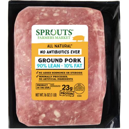 Sprouts 90% Lean Ground Pork No Antibiotics Ever