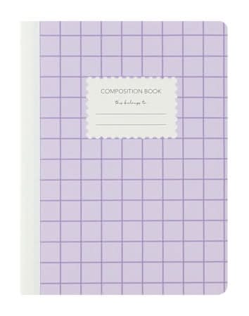 Rubberized Composition Book Pastel Purple