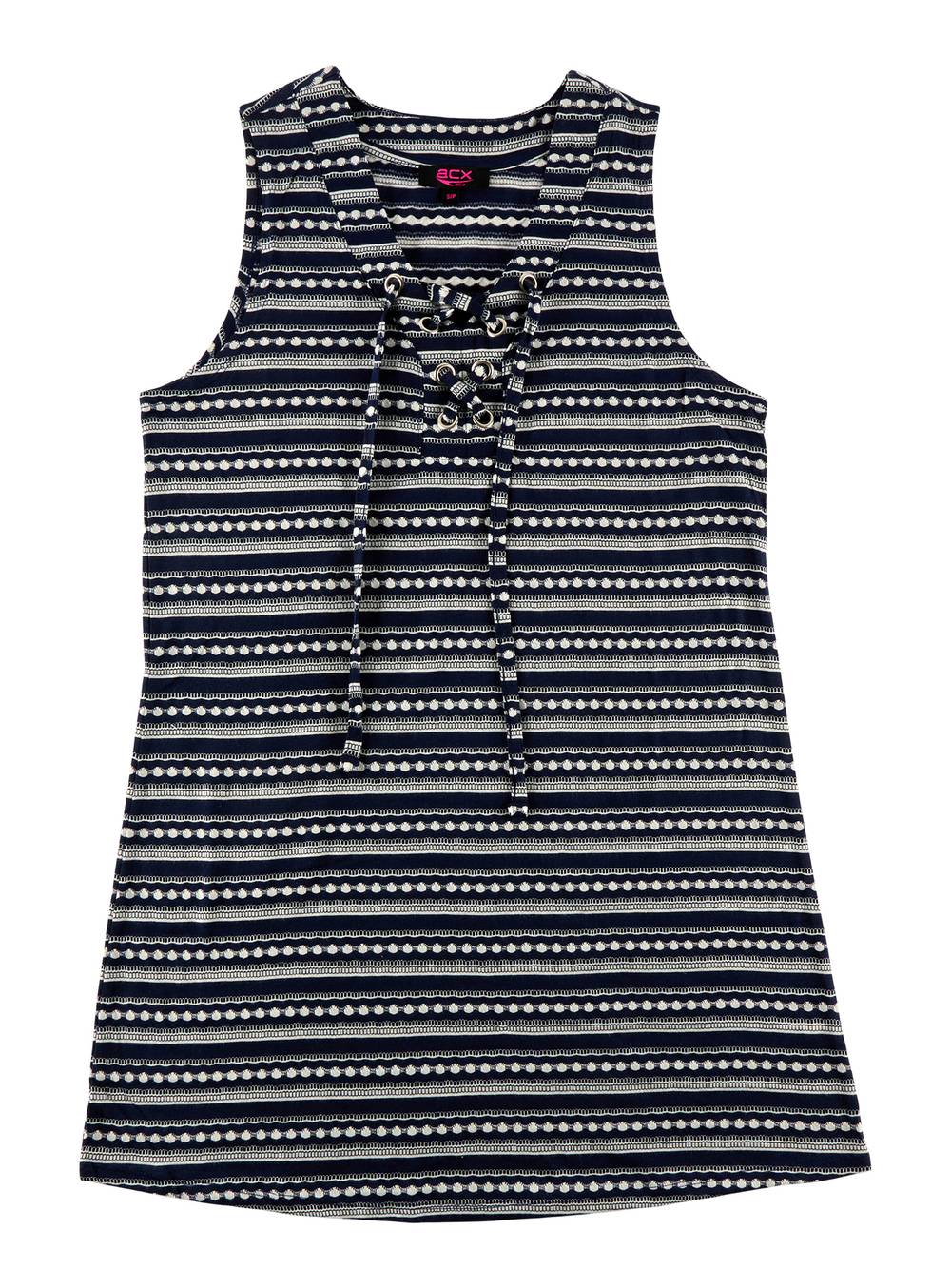 Couvre-maillot rayé de style nautique ACX Active pour femmes (P, Rayure bleu DK ST1) / ACX Active Women's Nautical Stripe Cover Up (S, Dk Blue ST1)