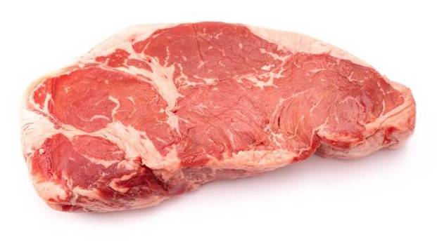 Meat Counter Beef Usda Choice Steak Top Loin New York Strip Bone in Thin