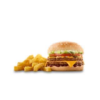 Phanda Cheesy BBQ Double Burger