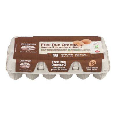 Conestoga Farms Free Run Omega-3 Large Brown Eggs (18 unit)