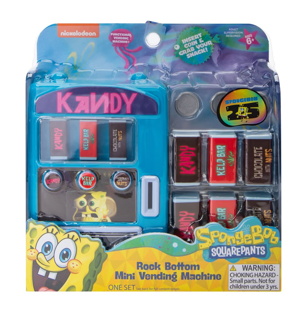 SpongeBob SquarePants™ Mini Rock Bottom Vending Machine Set Blue