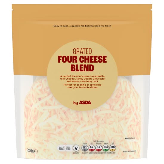 ASDA Grated Four Cheese Blend (200g)