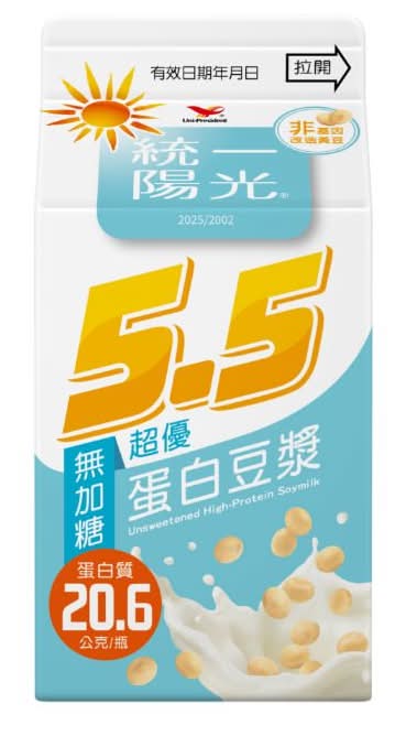 統一陽光無加糖超優蛋白豆漿375