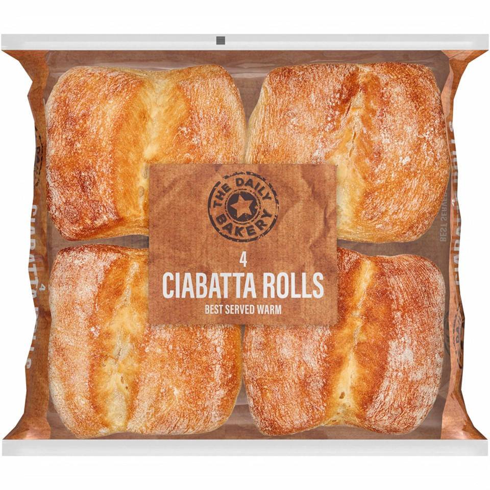 Iceland Daily Bakery pack Ciabatta Rolls