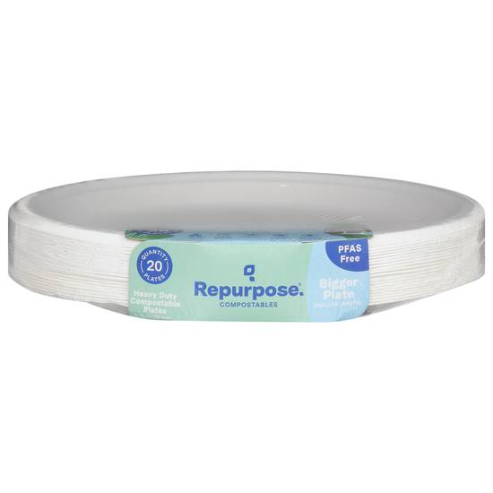 Repurpose Heavy Duty Compostable Sectional Plates (20 ct)