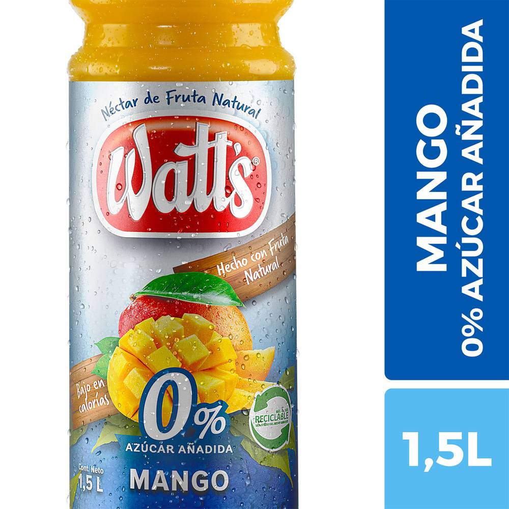 Watt's jugo néctar sabor mango (botella 1.5 l)