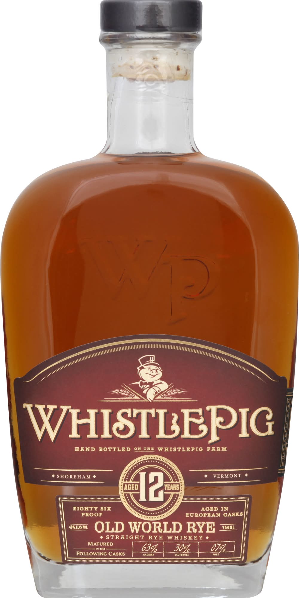 WhistlePig Old World Straight Rye Whiskey 12 Year Old (750 ml)