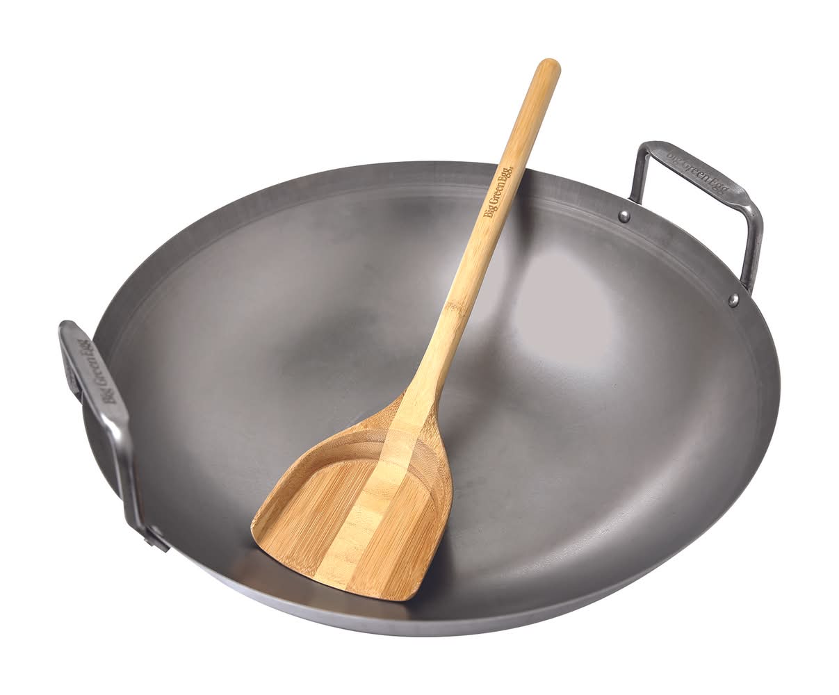 Big Green Egg Carbon Steel Grill Wok 18 In. W 2 Pk