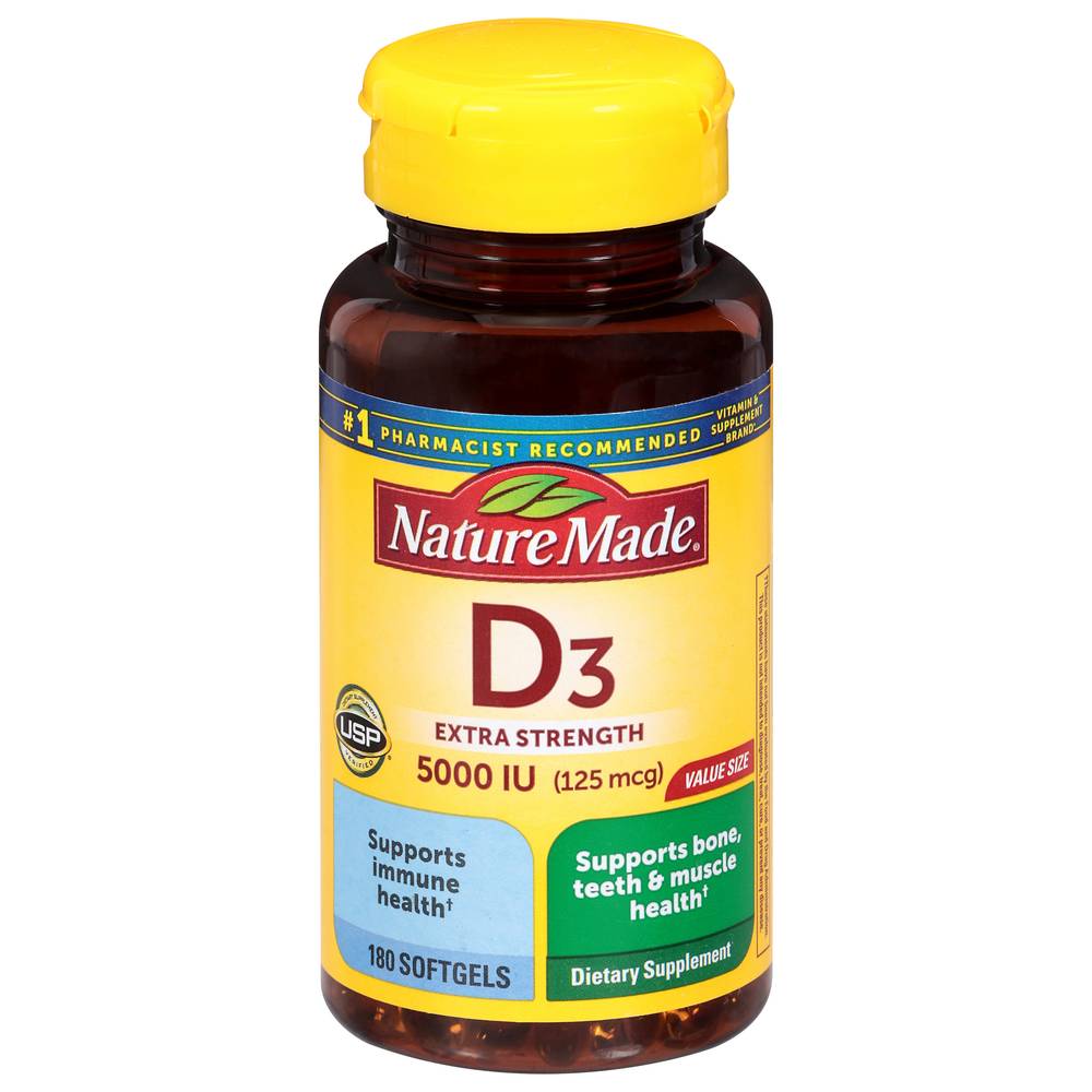 Nature Made Extra Strength Vitamin D3 Softgels (180 ct)