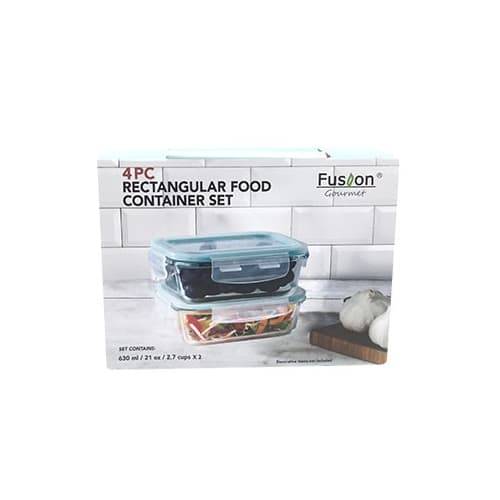 Fusion Gourmet Rectangular Food Container Set