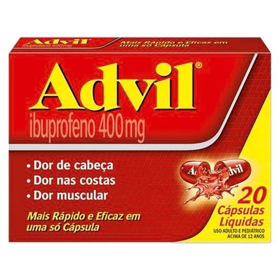 Haleon ibuprofeno 400mg advil (20 cápsulas)