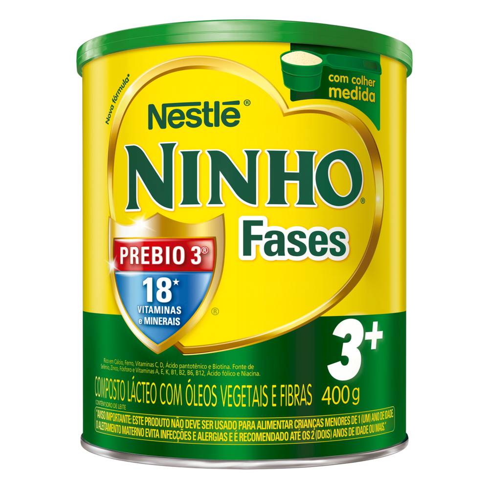 Nestlé composto lácteo fases 3+ ninho (400 g)