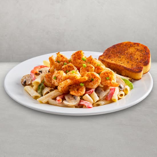 Mushroom Shrimp Alfredo Pasta