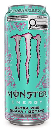 Monster Energy Ultra Vice Zero Sugar Energy Drink, Guava (473 ml)