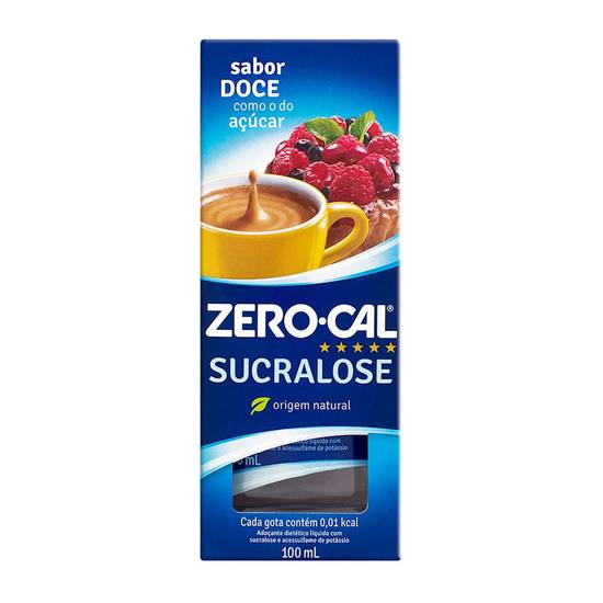 Zero-cal adoçante líquido sucralose (100 ml)