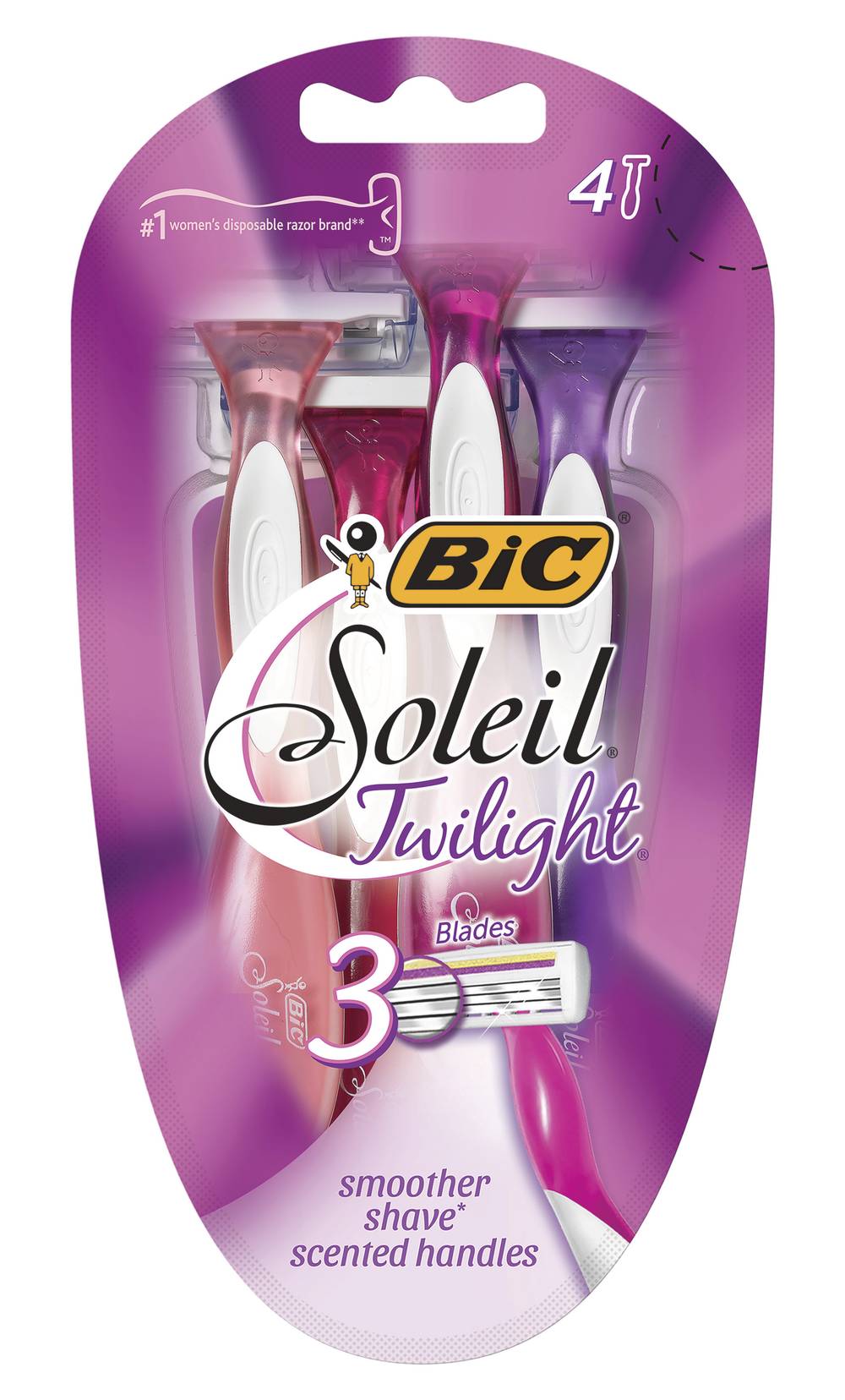 BIC Soleil Twilight Triple Blade Disposable Shavers For Women