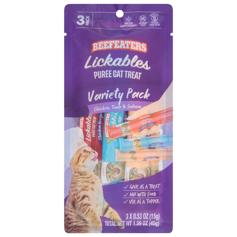 Beefeaters Lickables Cat Treats Variety pack (1.59 oz, 3 ct)