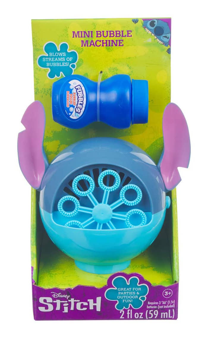 Disney Stitch Mini Bubble Machine, 3+ Y, Assorted