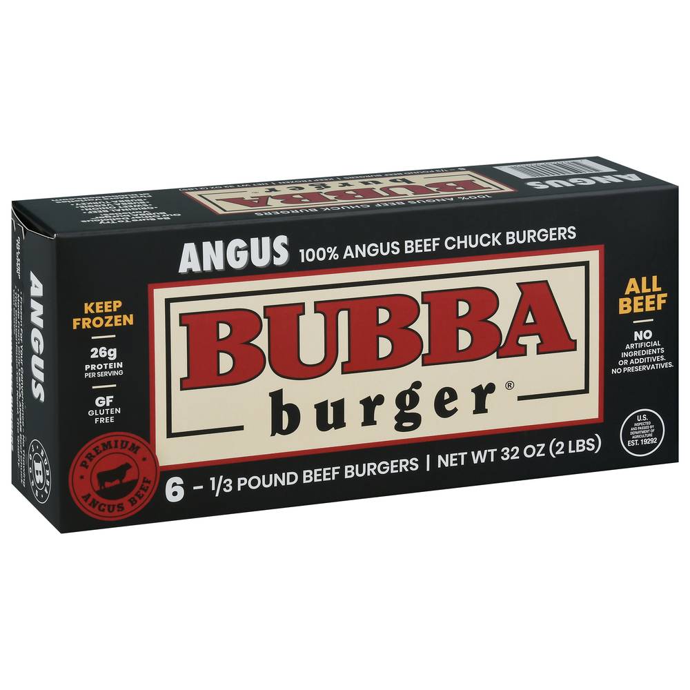 BUBBA burger 100% Angus Beef Chuck Burgers (2 lbs, 6 ct)