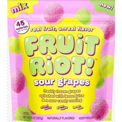 Fruit Riot Sour Grapes, Mixed Berry-Green Apple-Lemon Lime (8 oz)