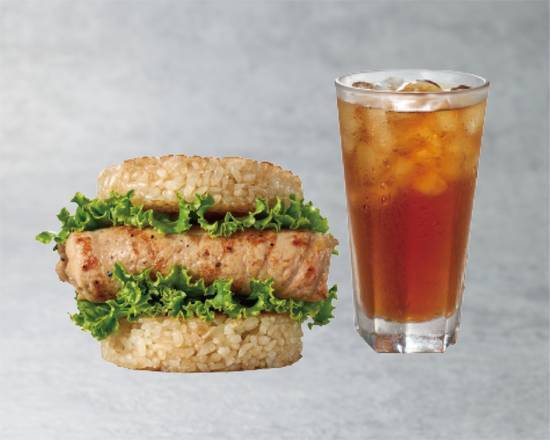 厚切里肌米堡組合餐 Rice Burger with Thick Cut Pork Loin Combo
