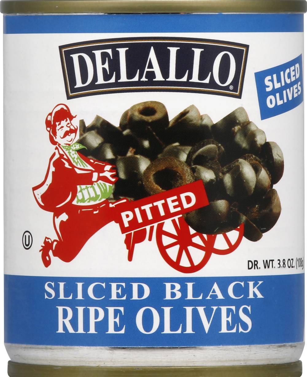 DeLallo Sliced Pitted Black Ripe Olives (3.8 oz)