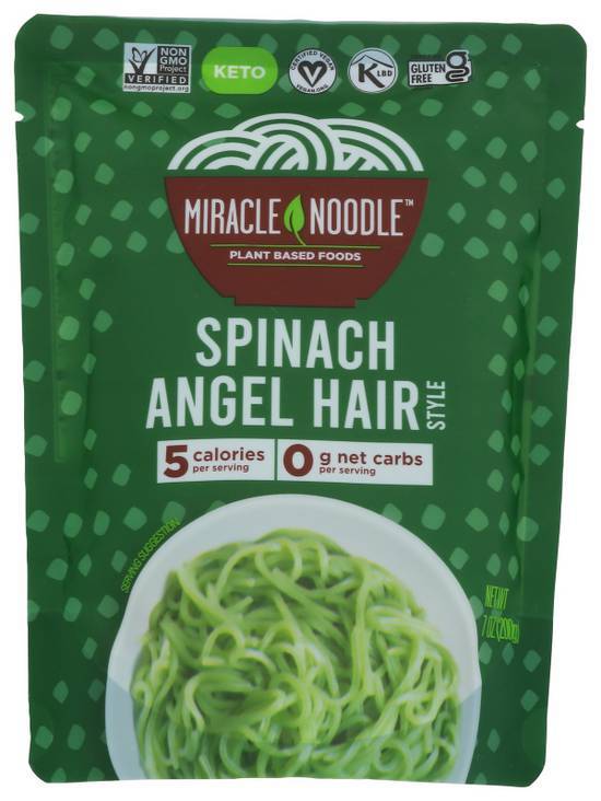 Miracle Noodle Spinach Angel Hair Style, 7 oz