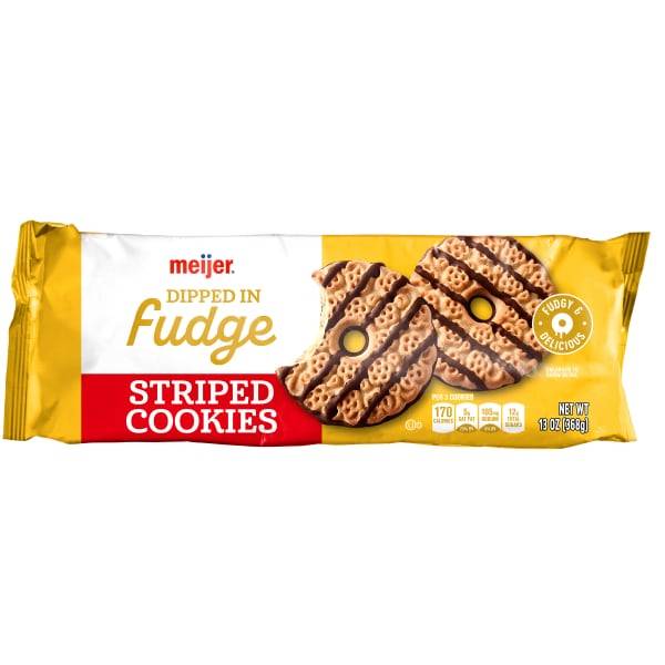 Meijer Fudge Striped Cookies 13oz