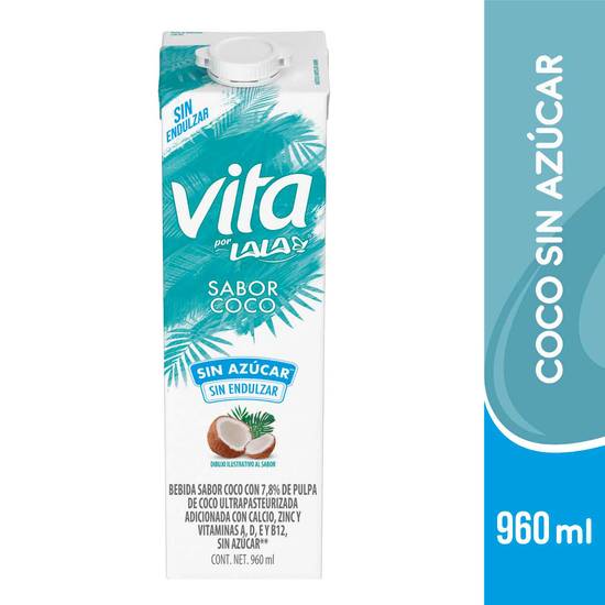 Lala alimento líquido sabor coco sin azúcar (cartón 960 ml)