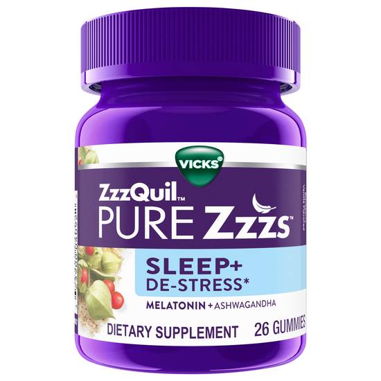 Zzzquil Vicks Pure Zzzs De-Stress Dietary Supplement (26 ct)