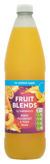 Sainsbury's Fruit Blends Mango Passionfruit & Peach Squash Juice (1L)