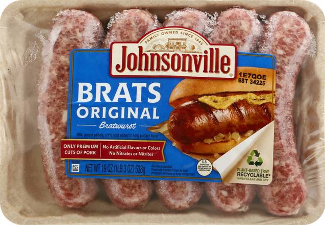 Johnsonville Bratwurst, Original, Brats