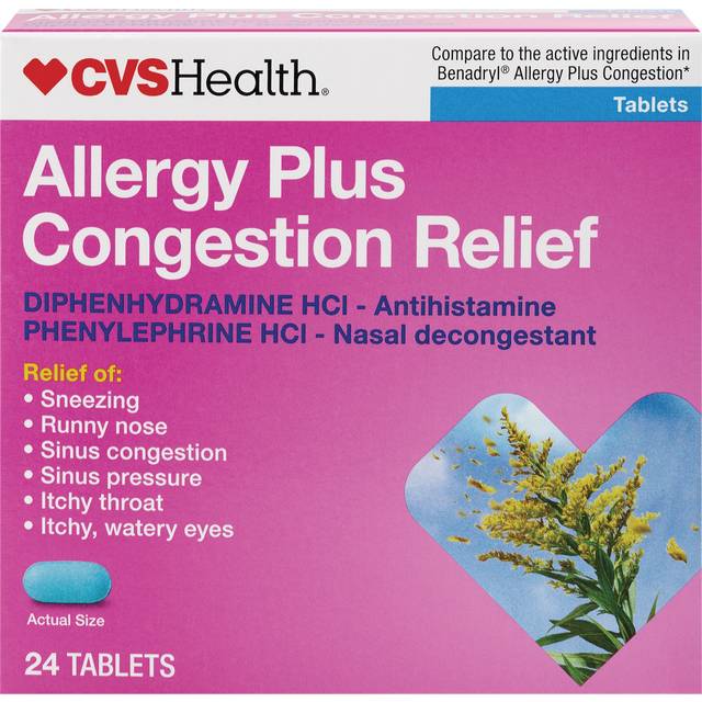 CVS Health Allergy Relief Diphenhydramine Capsules (24 ct)