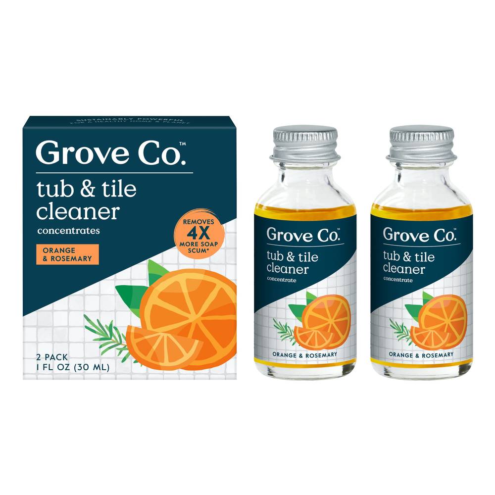 Grove Co. Tub & Tile Cleaner Orange & Rosemary 2 X 1oz