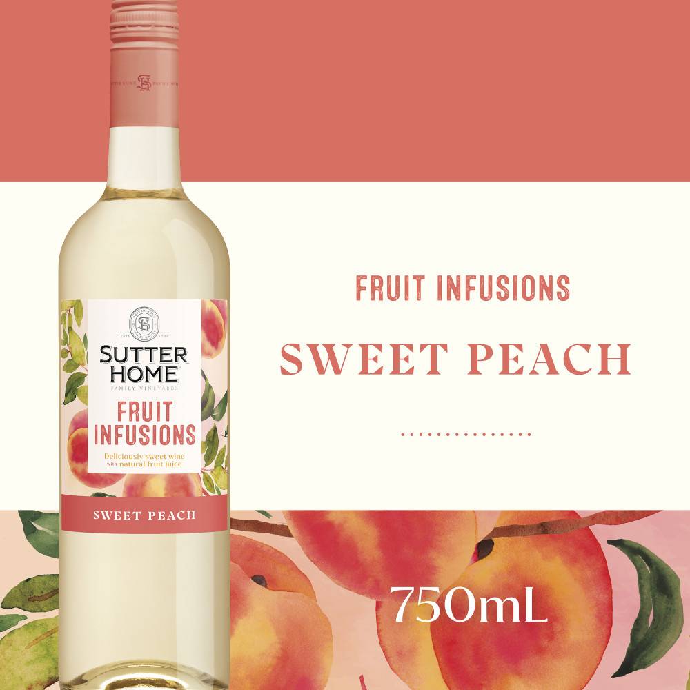 Sutter Home Fruit Infusions Sweet Peach Fruit Wine (750 ml)