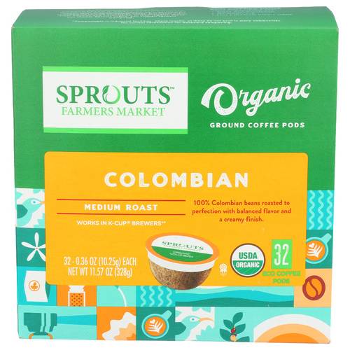 Sprouts Organic Colombian Coffee Pods